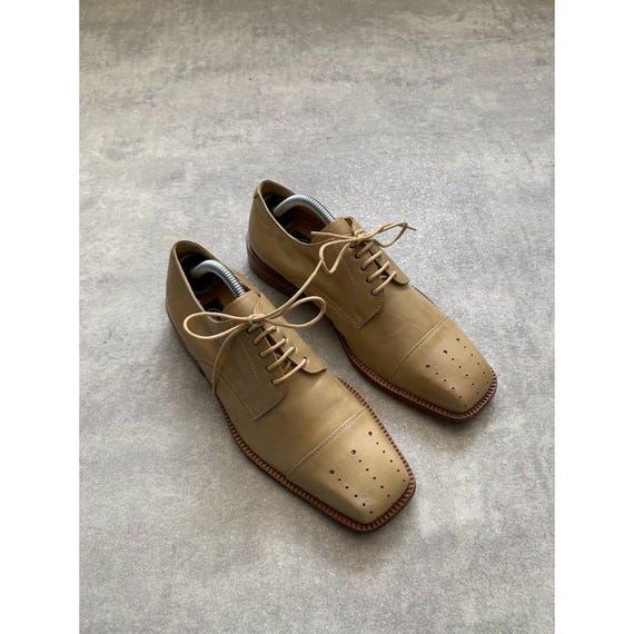 Mercedes Benz Leather Shoes Mens Size 1/2 Brown Beige UK