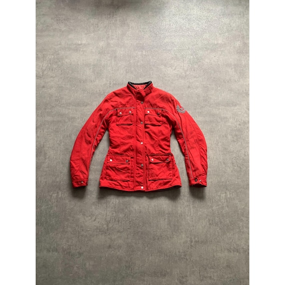 Belstaff Pure Moto Motorcycle Collection Womens Jacket Size 40 Red 