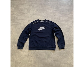 Nike tröja med mittlogga, unisex, storlek L, marinblå