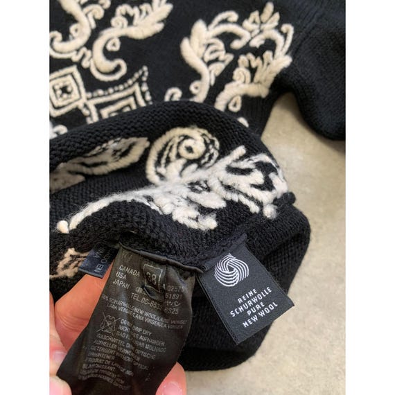 Laurel pure new wool abstract pattern Y2K vintage… - image 5