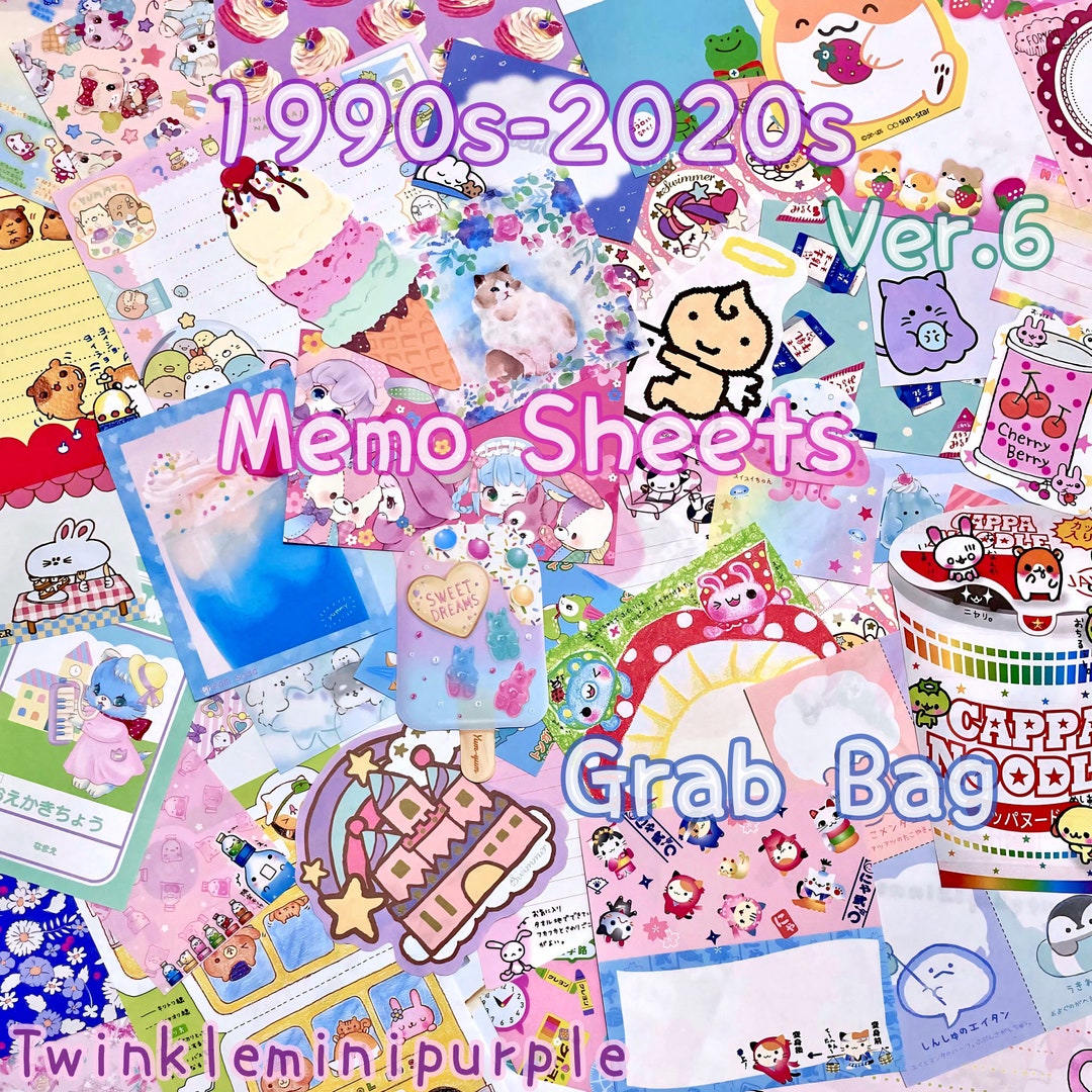 1990s Sheets Ver.6 1990s-2020s, Random Sheets Grab Bag Kawaii, Japan, Vintage, Kamio ...