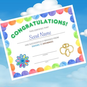Bridging Certificate - Daisies to Brownies