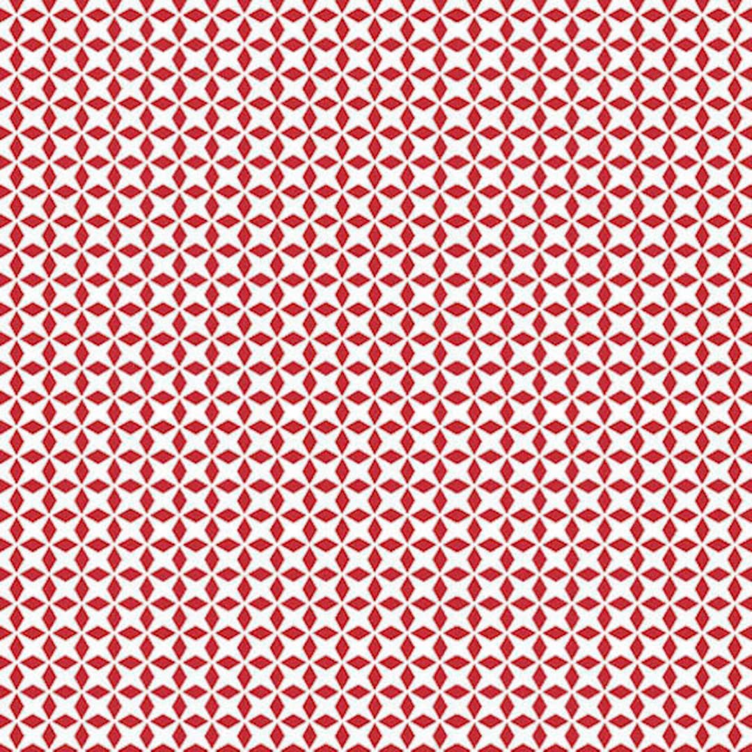 Red Farm Pattern Red Geometric Patchwork Farms Fabric - Quilting Treasures - 26115 - by ...
