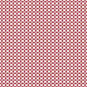 May include: A repeating pattern of red diamond shapes on a white background. The diamonds are arranged in a grid-like formation, creating a symmetrical and visually appealing design. The pattern is consistent across the entire image.