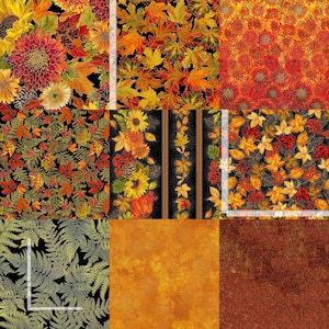 Fall Thankful Fabric - Timeless Treasures- Honey/Rust Shimmer - Leaves - CM2102 - CM2106 - CM1286 - CM3641 - CM3642 - CM1289 - CM8525