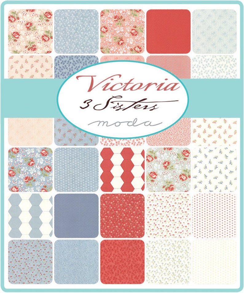 Victoria Fat Eighth Fabric Bundle 3 Sisters Moda