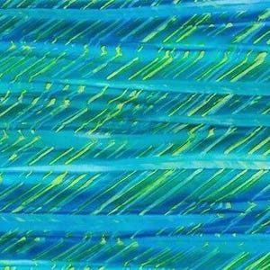 Lagoon Green Blue Raku Stripe Batik Fabric - Robert Kaufman  21924 71