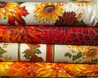 Autumn Bouquet Half Yard Fabric Bundle - Robert Kaufman