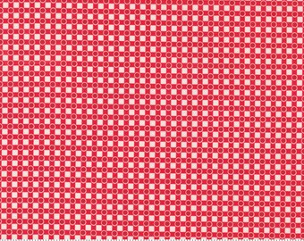 Red Dotted Check Story Time Fabric - 21794 12 - American Jane