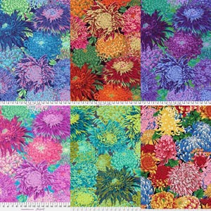 Japanese Chrysanthemum Fabric Group - FreeSpirit - J041 - J107