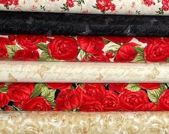 Timeless Treasures Rose Fabric - Etsy