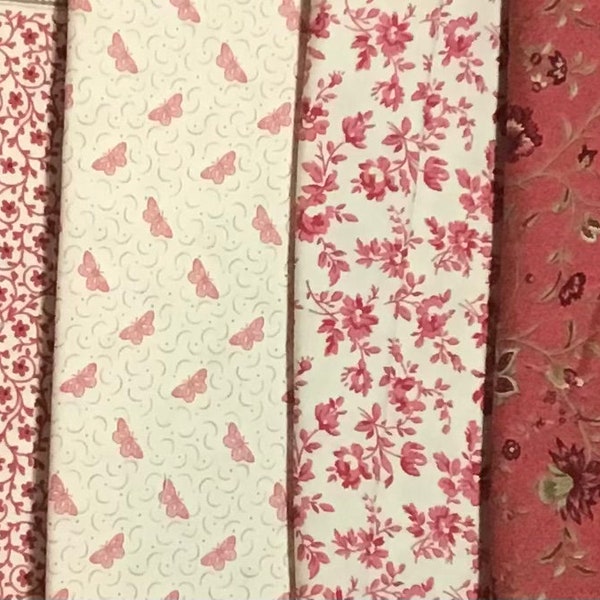 Red Le Beau Half Yard Fabric Bundle - Moda