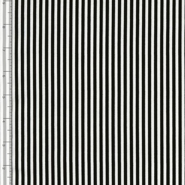 Black White 1/8" Stripe Fabric - C8109 - Timeless Treasures