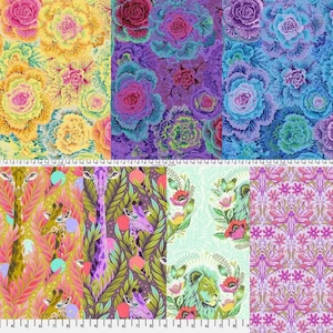 Brassica, Everglow, Dragon Your Feet Fabric Group - FreeSpirit - Kaffe Fassett - Floral - J051 - Tula Pink