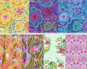Brassica, Everglow, Dragon Your Feet Fabric Group - FreeSpirit - Kaffe Fassett - Floral - J051 - Tula Pink