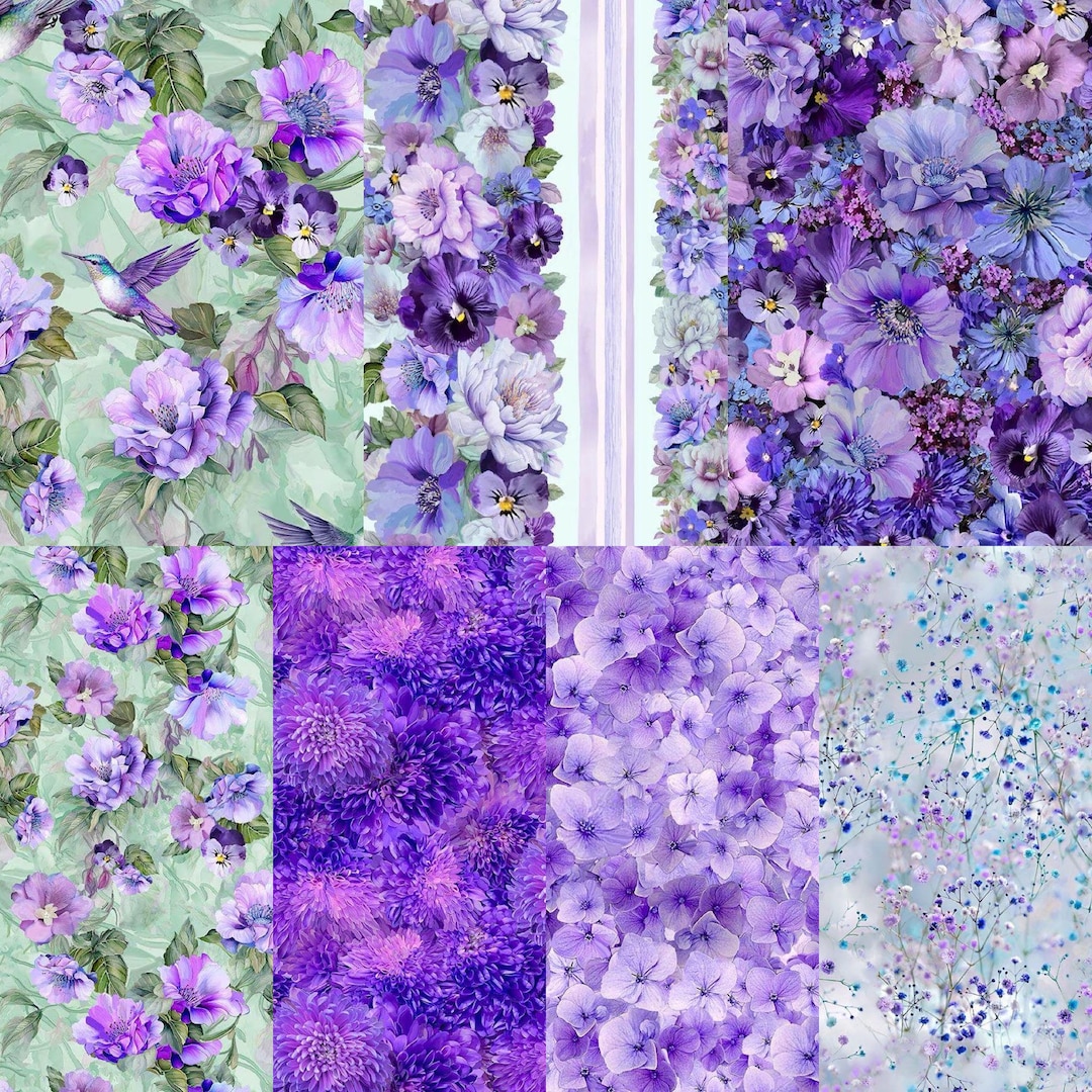 Garden Delight Hummingbirds Fabric Group - Timeless Treasures - CD3500 ...