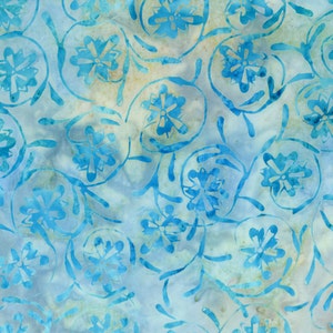 Light Blue Pinwheels Tonga Batik Fabric Timeless Treasures B1701 image 1