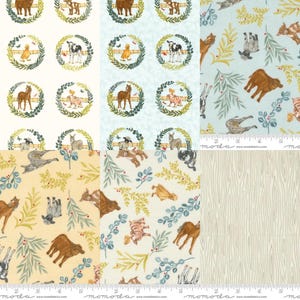 White Green Yellow Willows Farm Fabric Group - Moda - 56109 - 56101