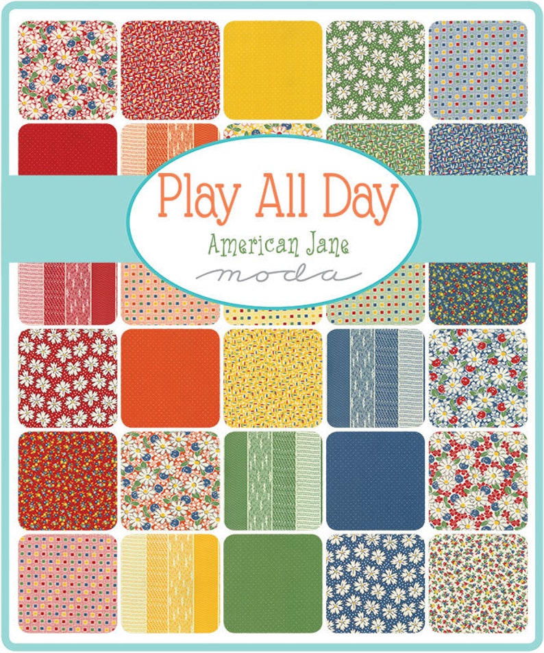 Red Play All Day Half Yard Fabric Bundle American Jane