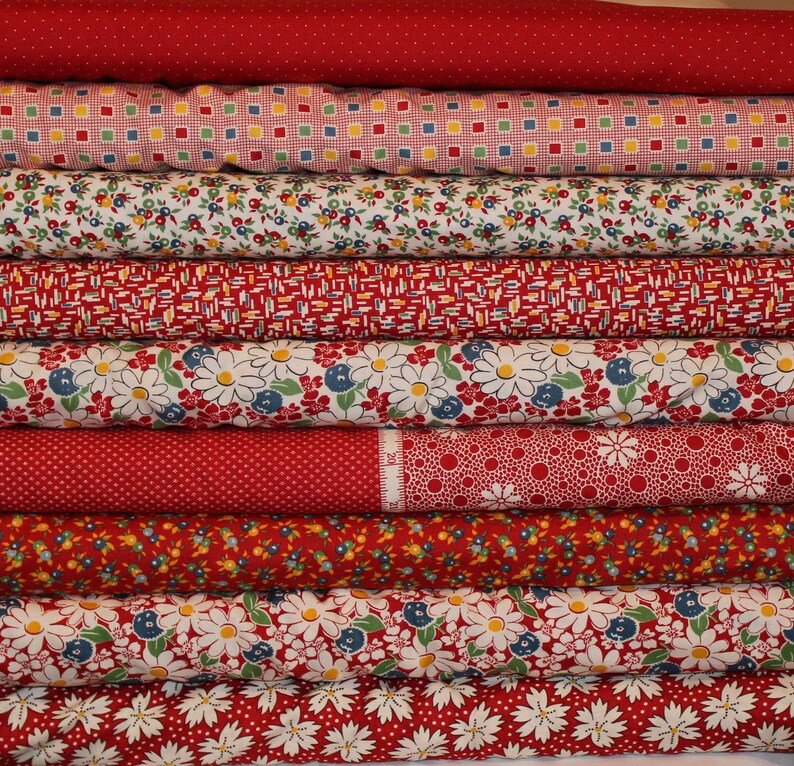 Red Play All Day Half Yard Fabric Bundle American Jane