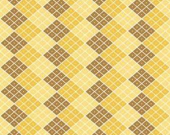 Yellow Checkers Indie Chic Fabric - Riley Blake - C3244