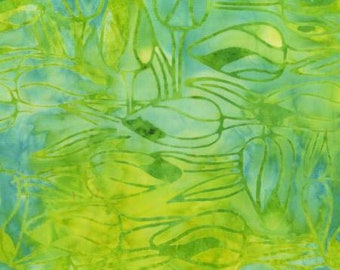 Chartreuse Batik Fabric - 332Q-4 - Anthology