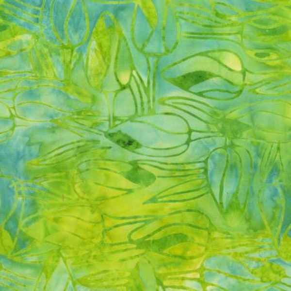 Chartreuse Batik Fabric - 332Q-4 - Anthology