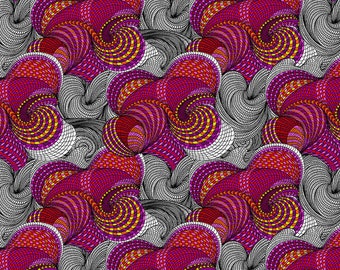 Raspberry Sea Splash BioGeo 3 Fabric - PWAL018 - FreeSpirit - By the Yard
