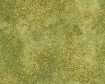 Moss Green with Gold Shimmer Fabric - Timeless Treasures - By the Yard