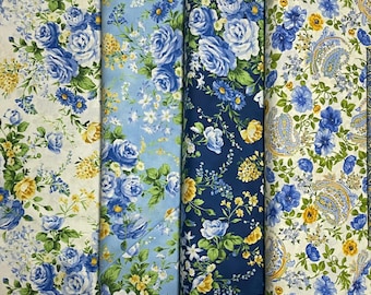 Blue White Summer Breeze Fabric Group - Moda - 33680 - 33686 - 33610