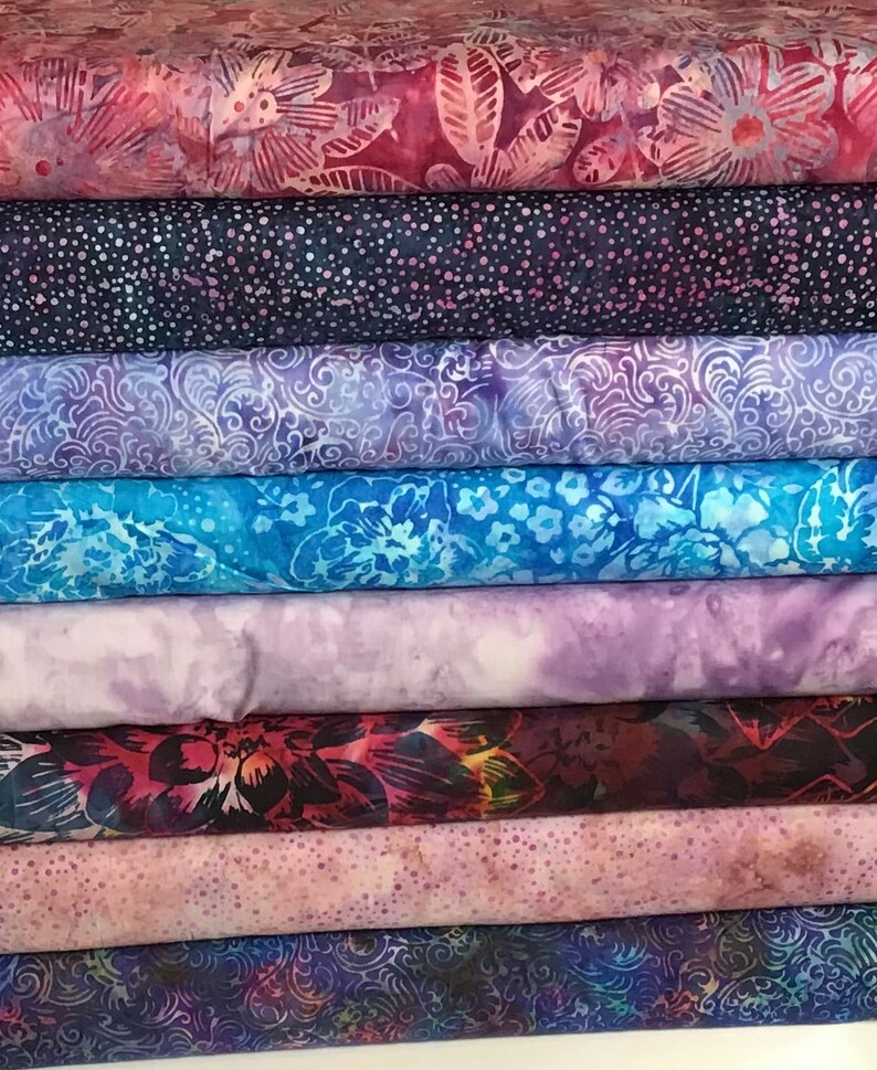 Jewel Tone Batik Half Yard Fabric Bundle Hoffman Etsy