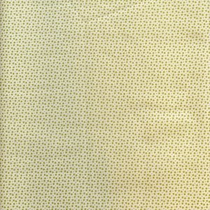 May include: Close-up of a fabric with a repeating pattern of small, light green dots on a white background. The dots are evenly spaced, creating a textured appearance. The fabric has a soft, slightly faded look.