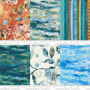 Blue Green Desert Oasis Fabric Group - Moda - Create Joy Project - 39766 - 39768 - 39760 - 39765
