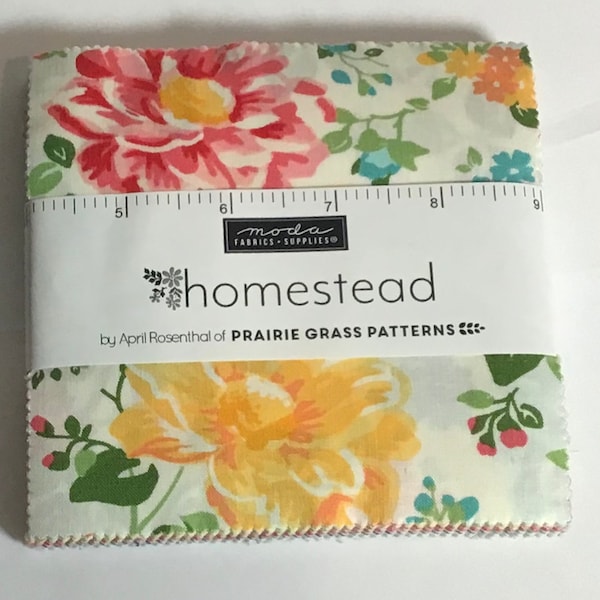 Homestead Charm Pack Fabric -  Moda - April Rosenthal - 5" Squares