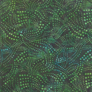 Green Jungle Aloha Moda Batik Fabric  - 4356 38