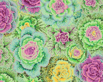 Moss Green Brassica Fabric - FreeSpirit - PWPJ051 - Kaffe Fassett