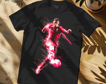 CR7 PNG | Cristiano Ronaldo Digital Download | 300 DPI Halftone for Black Shirts.