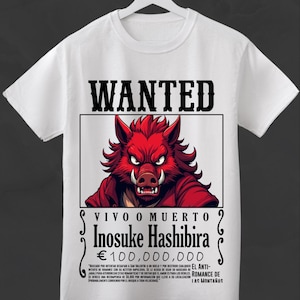 Wanted Anime PNG Bundle - 12 Carteles Estilo Mugshot - Archivos Digitales 300DPI para Sublimación y Camisetas