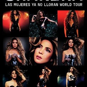 Shakira World Tour PNG Ready to Press DTF and Sublimation Halftone 300 DPI Tee Mug Wrap Hoodie Instant Digital Download