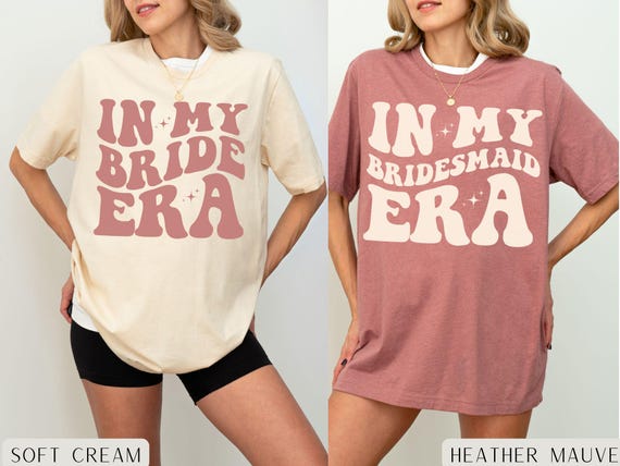 In my bride era Shirts JGA Team Bride Shirt Hochzeit Hochzeitsgeschenk Geschenk personalisiert Trauzeugin fragen JGA Frauen JGA Tshirt Braut