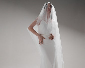 Single Tier Ivory Veil | Soft Tulle Bridal Veil | Eloise Veil