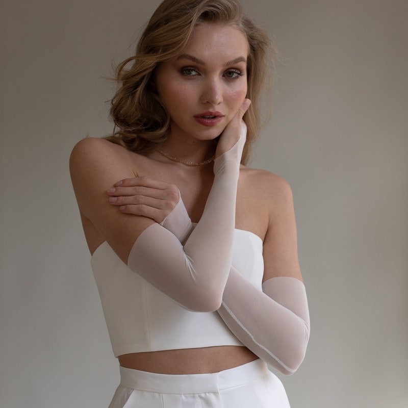 White Wedding Gloves Etsy