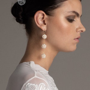 Pearl Modern Wedding Earrings