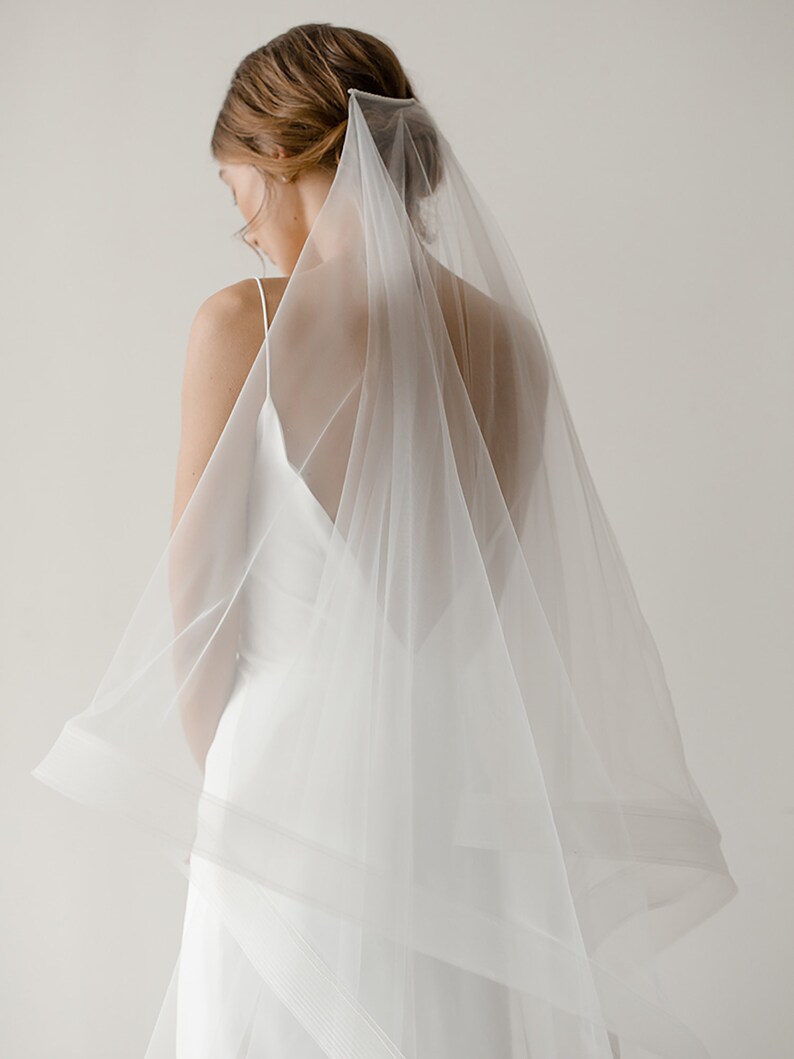 two tier ivory veil
