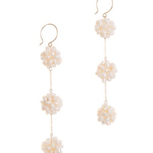 Freshwater Pearl Modern Bridal Earrings