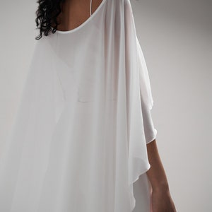 Modern Bridal Chiffon Wedding Cape