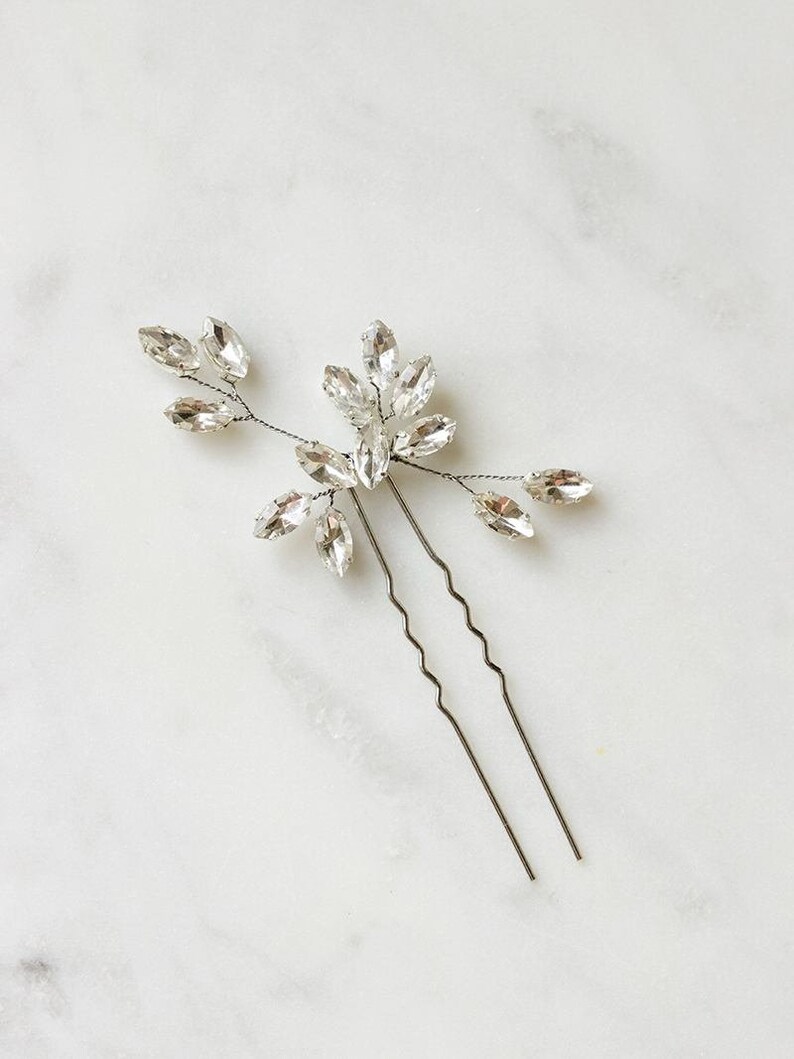 Rhinestone Hair Pins Crystal Hair Pins Bridal Hair Comb Etsy