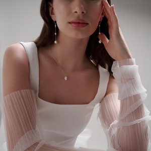 Pleated Tulle Fingerless Wedding Gloves