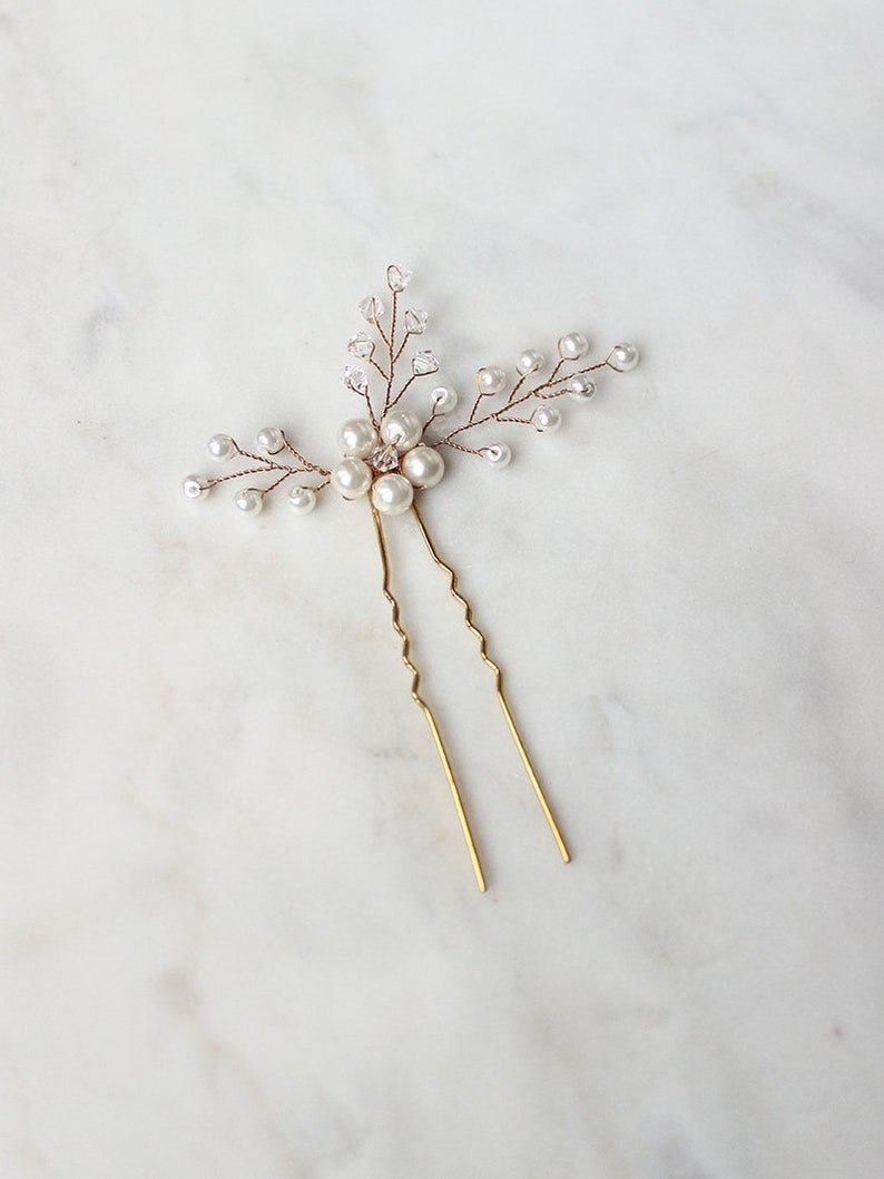 Pearl Hair Pin Pearl Flower Comb Bridal Hair Comb Etsy