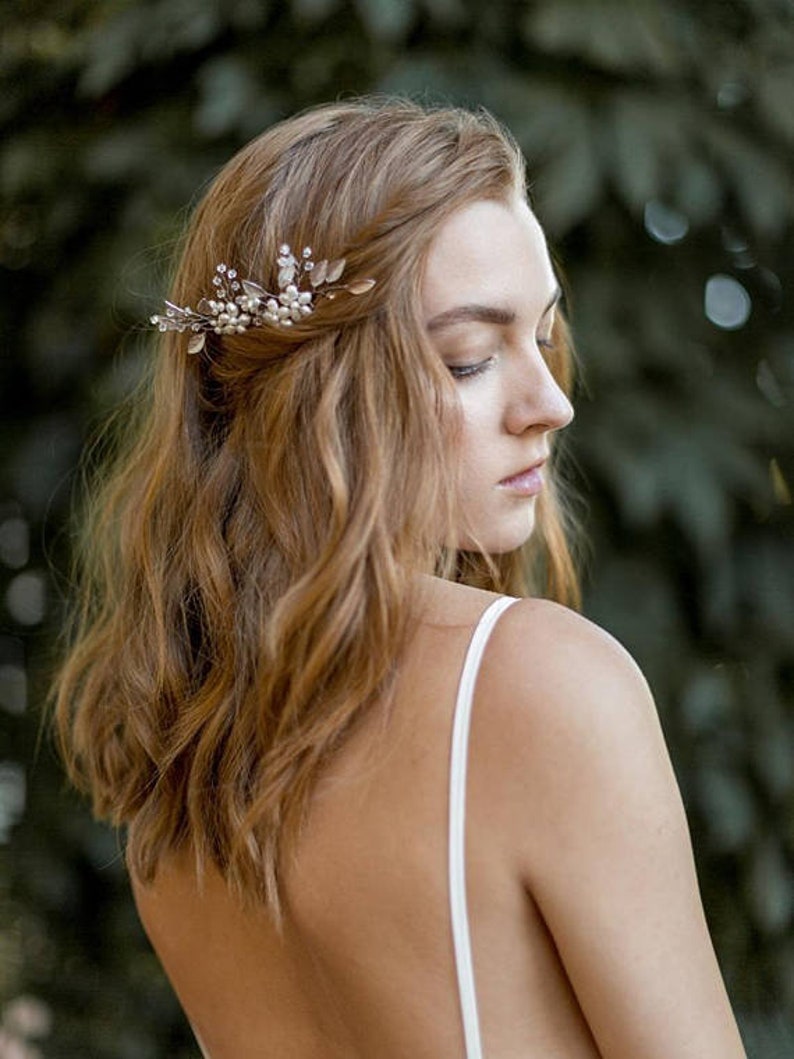 Wedding Hair Accessories Gold Leaf Bridal Hair Comb Etsy